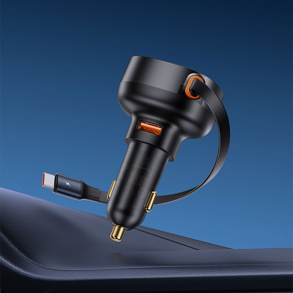 Carregador Veicular Retrátil FastFlex - Potência, Organização e Rapidez no Seu Veículo